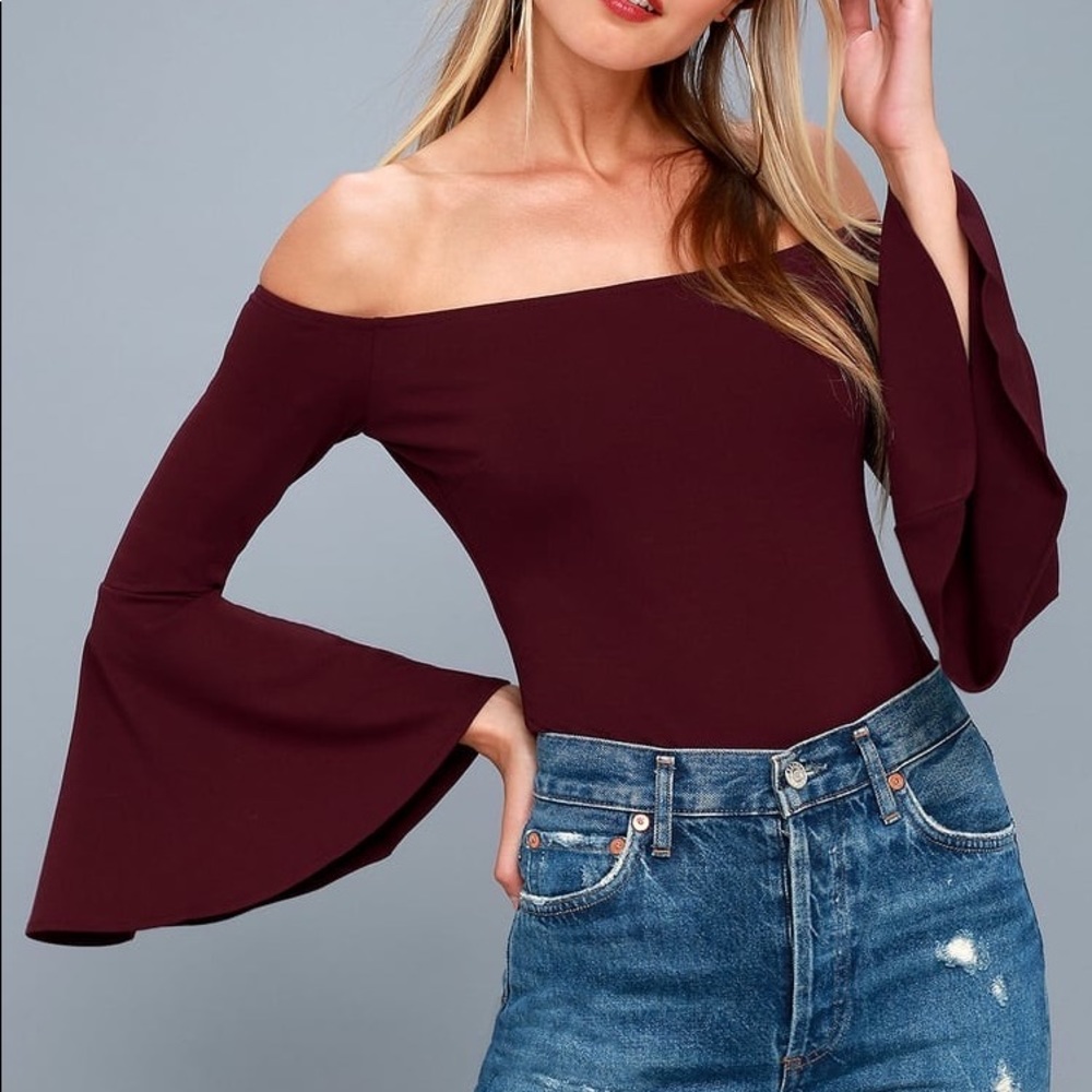 Lulu’s off the shoulder bodysuit